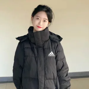 High Quality Adidas Outerwear Black Duck Down Simple And Versatile Winter
