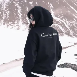 Designer Super Clone Dior Hoodie Red Double-Sided Fabric Relaxed Fit Winter