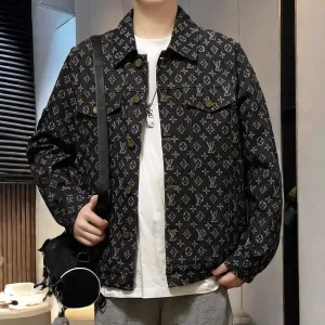 Reps Louis Vuitton Coat Red Jacquard