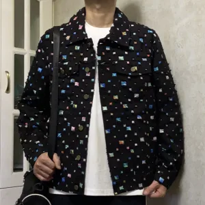Luxury Louis Vuitton Coat Red Denim Composite
