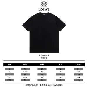 Designer Loewe Short-Sleeved T-Shirt Red Cotton