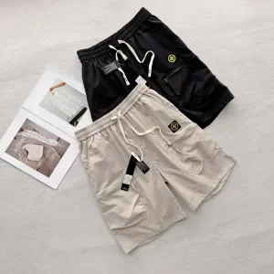 High Quality Stone Island Shorts Red Quick-Drying Summer