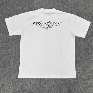AAA Saint Laurent Short-Sleeved T-Shirt Black Cotton Spring Summer