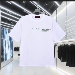 High Quality Gucci Suede Short-Sleeved T-Shirt