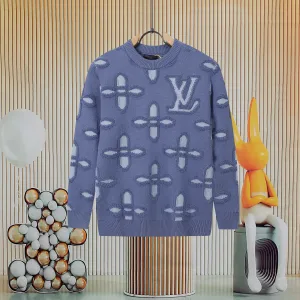 Designer Louis Vuitton Cardigan Ash Wool Cashmere Jacquard