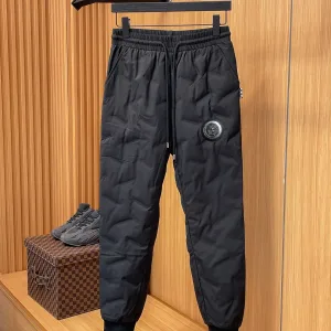 Super Clone Reps Versace Fleece Pants Red Duck Down Simple And Versatile Outdoor Windproof Autumn Winter Down-Proof Fabric