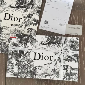 High Quality Luxury Dior Shawl Red Cashmere Jacquard Winter