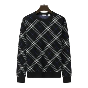 Super Clone Designer Burberry Sweater Black Wool Polyester Nylon Acrylic Fiber