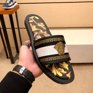 1:1 Versace Calfskin Slippers For Spring