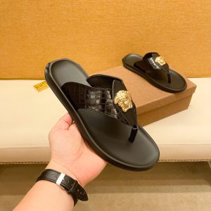 High Quality Versace Cowhide Slippers For Summer