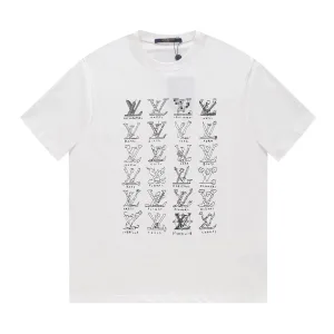 High Quality Designer Louis Vuitton Short-Sleeved T-Shirt Ash Spring Summer