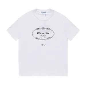 Luxury Reps Prada Short-Sleeved Shirts Red Cotton Combed
