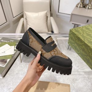 Aaa Luxury Gucci Canvas Loafers For Autumn