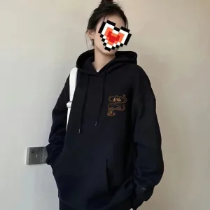 Reps Fila Hoodies Black Cotton Fleece Winter