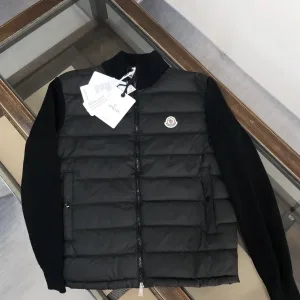 Luxury AAA Monk Coat Red Wool Goose Down Polyester Fiber Woven Fabric Sophistication Autumn Winter Patch Work Pockets Patchwork