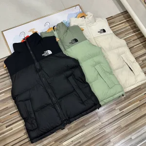 Super Clone The North Face Sleeveless Red Cotton Down Nylon Winter Embroidery