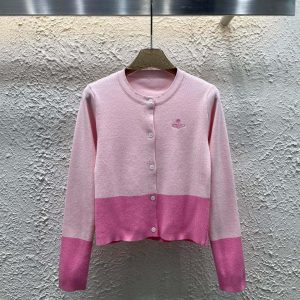 High Quality Vivienne Westwood Wood Long-Sleeved Cardigan