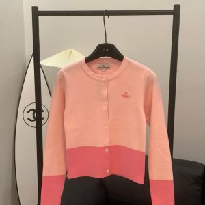 High Quality Vivienne Westwood Wood Long-Sleeved Cardigan