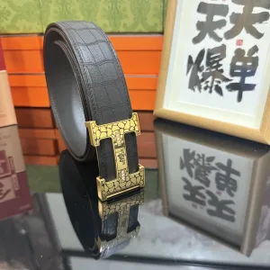 High Quality Hermes Belt Red Deerskin