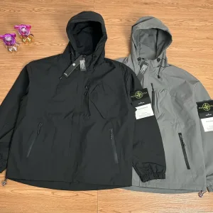 Super Clone Stone Island Jacket Red Exquisite Workmanship Street Style Patch