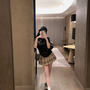 High Quality Burberry Plaid Short-Sleeved Shirts