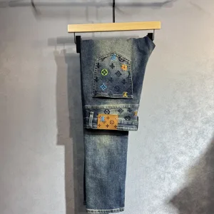 Super Clone AAA Louis Vuitton Jeans Red Cotton Denim Spring Summer