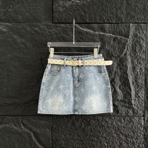 Aaa Louis Vuitton Denim Short Skirt