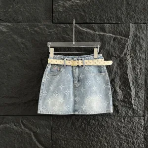 Aaa Louis Vuitton Denim Short Skirt