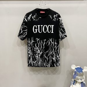Designer Luxury Gucci Cotton Short-Sleeved T-Shirt
