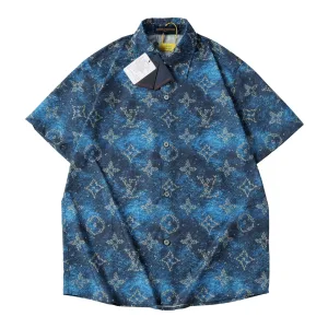 Luxury Louis Vuitton Diamond Short Sleeves