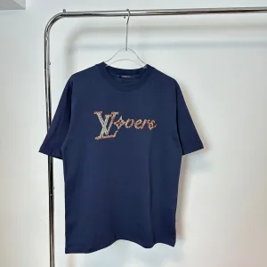 Super Clone Reps Louis Vuitton Short-Sleeved T-Shirt Red Cotton Pure