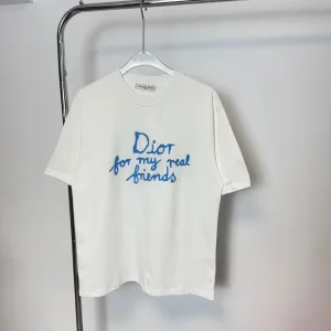 Designer Dior Short-Sleeved Shirts Ash Cotton Pure