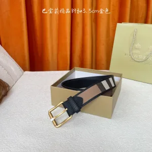 Luxury Burberry Leather Belt