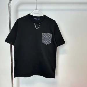 AAA Louis Vuitton Short-Sleeved T-Shirt Ash Cotton Pure Simple Design