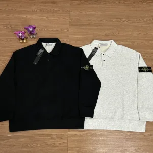 Designer Luxury Stone Island Shirts Ash Cotton Pure Fleece Exquisite Workmanship Street Style Patch