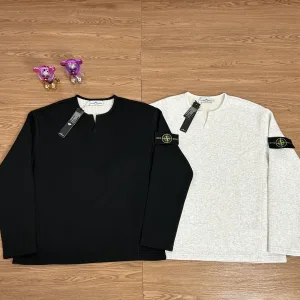 Reps Stone Island Hoodie Ash Cotton Pure Fleece Exquisite Workmanship Street Style