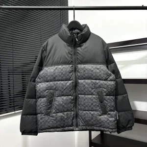 Designer Coach Outerwear Red Duck Down High-Quality Materials Winter Patch