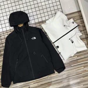 High Quality Luxury The North Face Outerwear Red Daily Commute Spring Summer Autumn Embroidery Windproof Cuffs