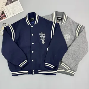 Super Clone High Quality Stussy Outerwear Red Cotton Wool Down Retro Preppy Style Winter