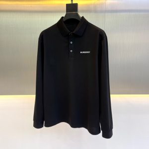 Luxury Burberry Lignin Long-Sleeved T-Shirt For Early Spring