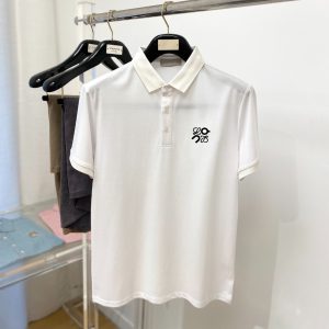 Aaa Designer Loewe Cotton Short-Sleeved Polo Shirt