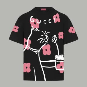 High Quality Gucci Short Sleeves Red Cotton Pure